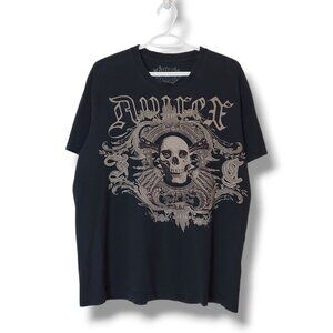 Y2K Avirex Skull Graphic Shirt Black Size XL